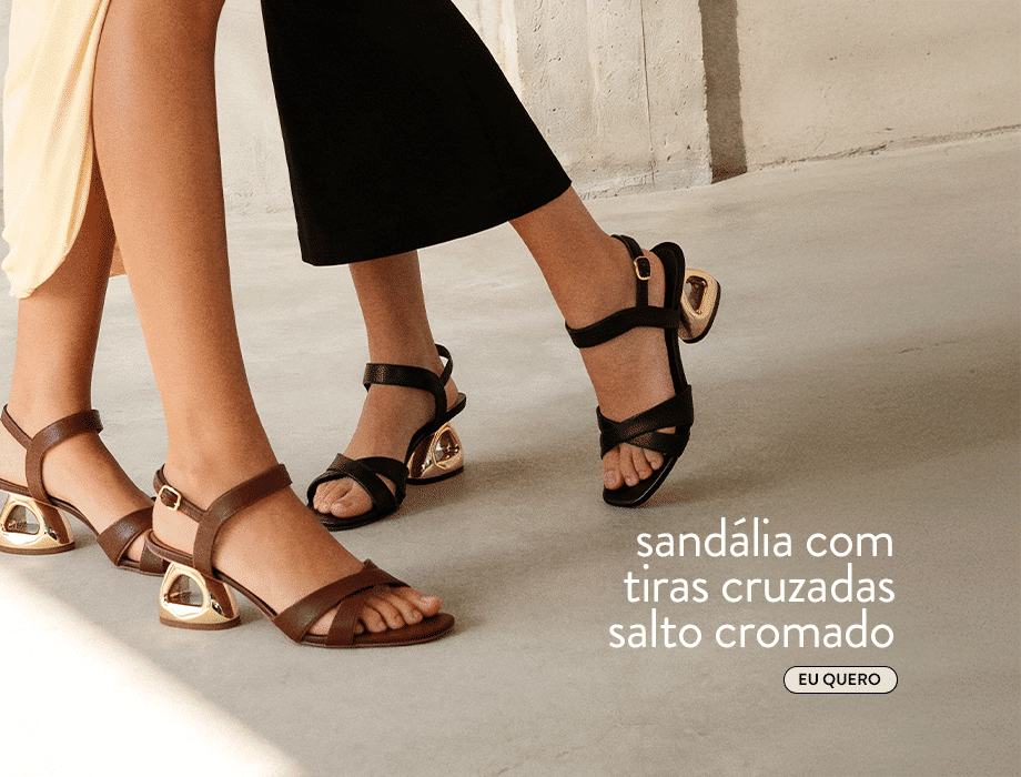 Sandália tiras cruzadas