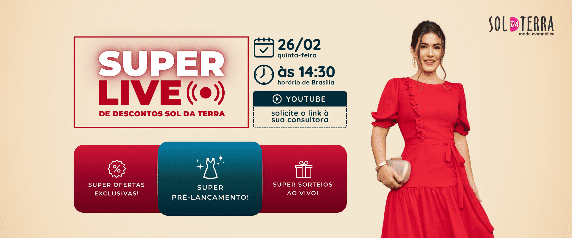 Super Live de Descontos Sol da Terra