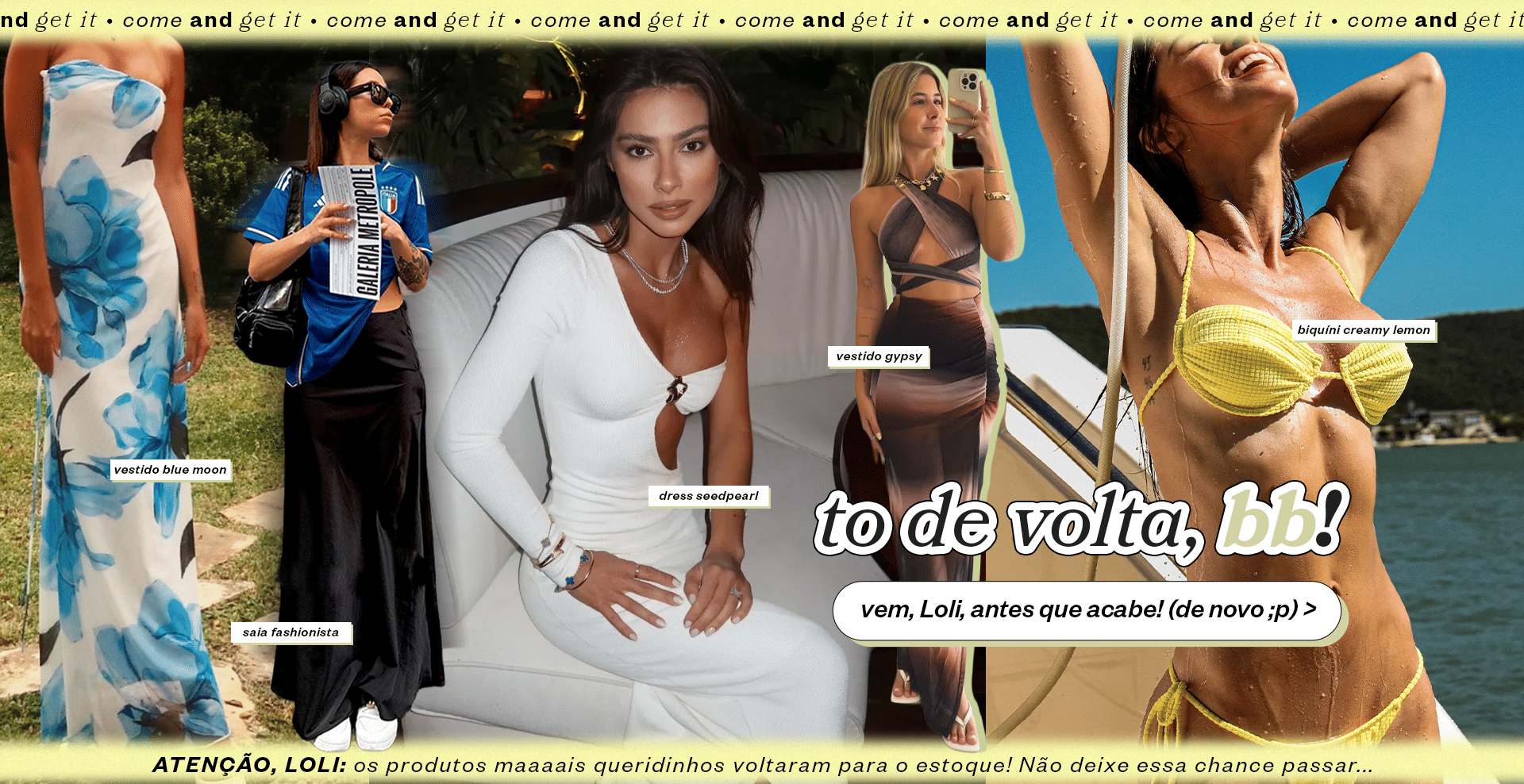 alerta reposição na Mundo Lolita