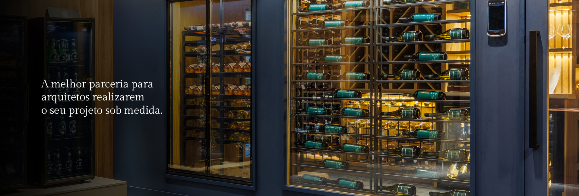 Linha de adegas sob medida