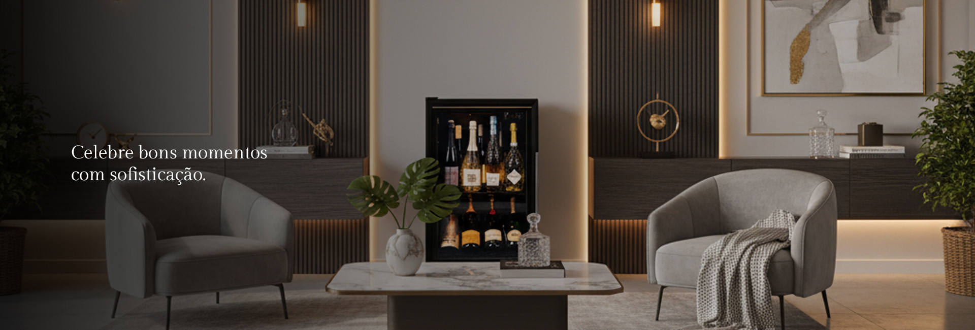 Banner com visão frontal da Champanheira Artico