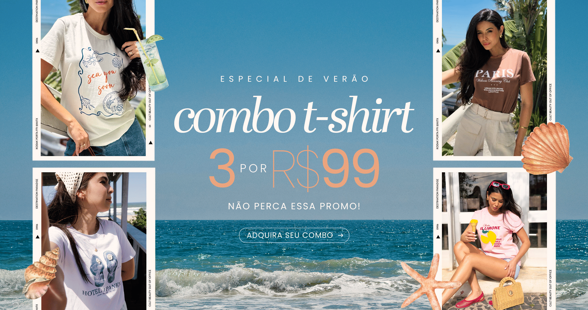 Promo 3 peças por R$99