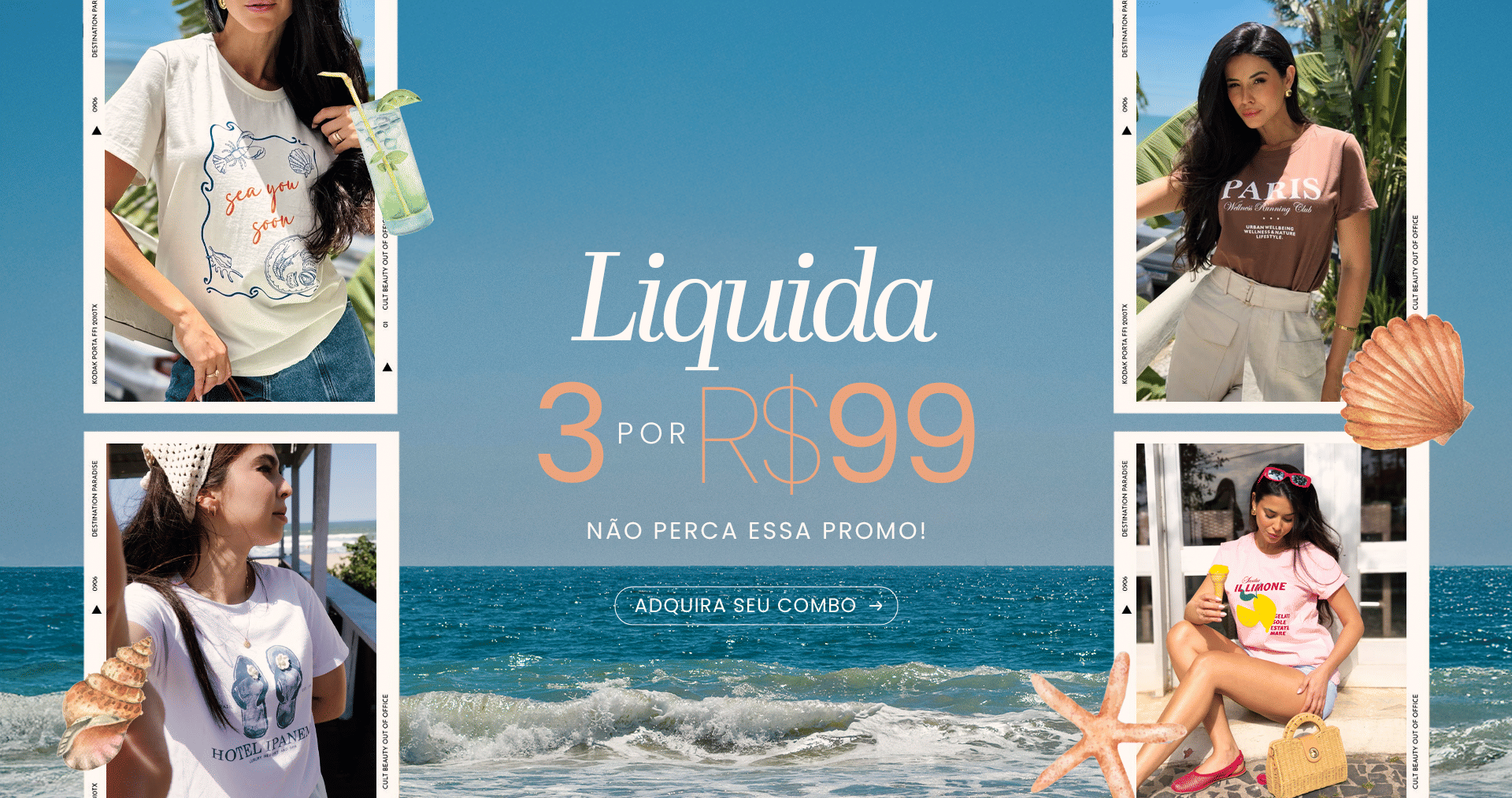 Promo 3 peças por R$99