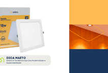 Painel Plafon 18W Quadrado Embutir - Solara: A Tendência que Une Modernidade e Sustentabilidade