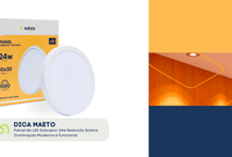 Painel de LED Sobrepor 24W Redondo – Solara: Iluminação Moderna e Funcional