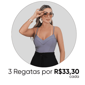 Compre 3 Regatas por 33,30 cada.