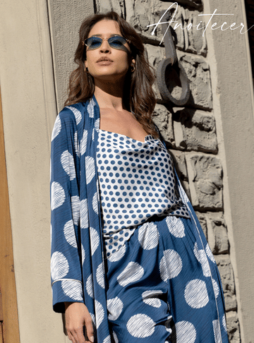 Pijamas Acetinados com Estampa de Poá | Acuo