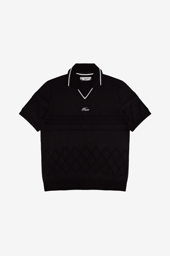 Camisa Polo Tricot Preta Classic Focca Hype