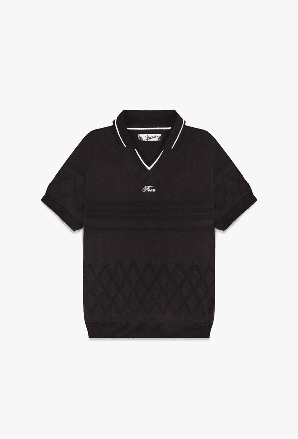 Camisa Polo Tricot Preta Classic Focca Hype