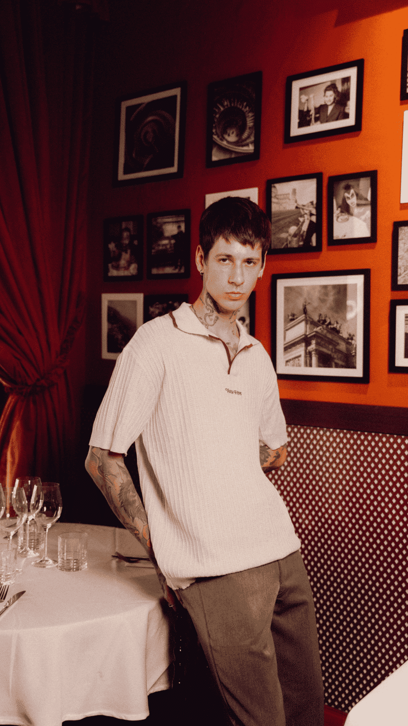 Polo Tricot Off Vino Focca Hype em editorial
