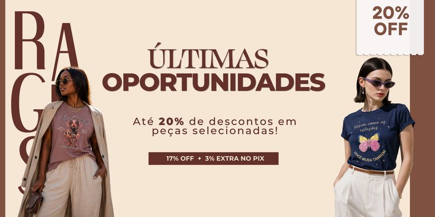 Banner ÚLTIMAS OPORTUNIDADES - até 20% OFF