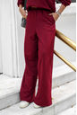 CALÇA DE MOLETOM WIDE LEG MARSALA