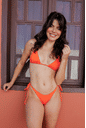 Top Sol Tangerina Liso + Calcinha Clássica Tangerina Liso