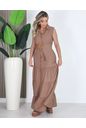 VESTIDO LONGO AMÉLIA - BEGE ESCURO