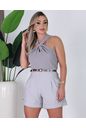SHORT ALFAIATARIA GODÊ SARA - CINZA CLARO