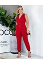 MACACÃO JOGGER SORAIA - VERMELHO