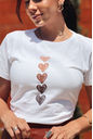 T-Shirt Cinco corações - Neve