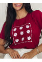 T-Shirt Leve como a flor é o amor - Bordô