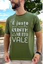 T-Shirt Max Tee Unissex É justo que muito custe - DTF - Verde Oliva