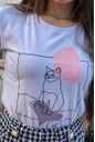 T-Shirt Cat minimalista