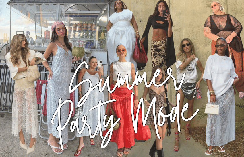 Banner Summer Party Mode: produções fashionistas para as festas de verão