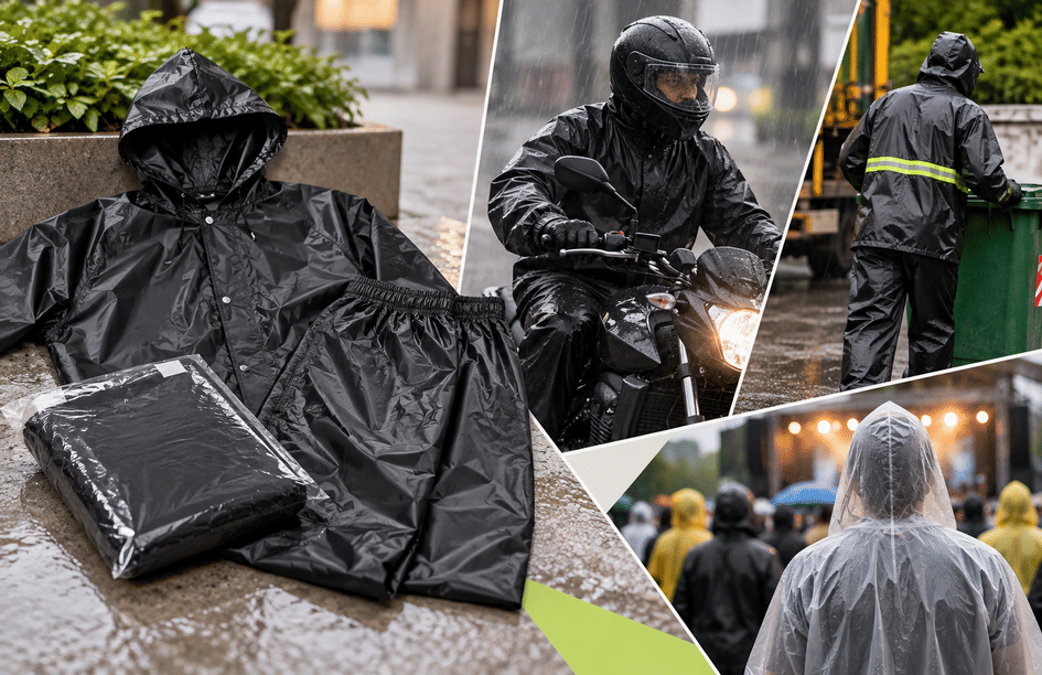 Banner Capa de chuva descartável ou reutilizável: qual escolher para trabalho, moto e eventos?