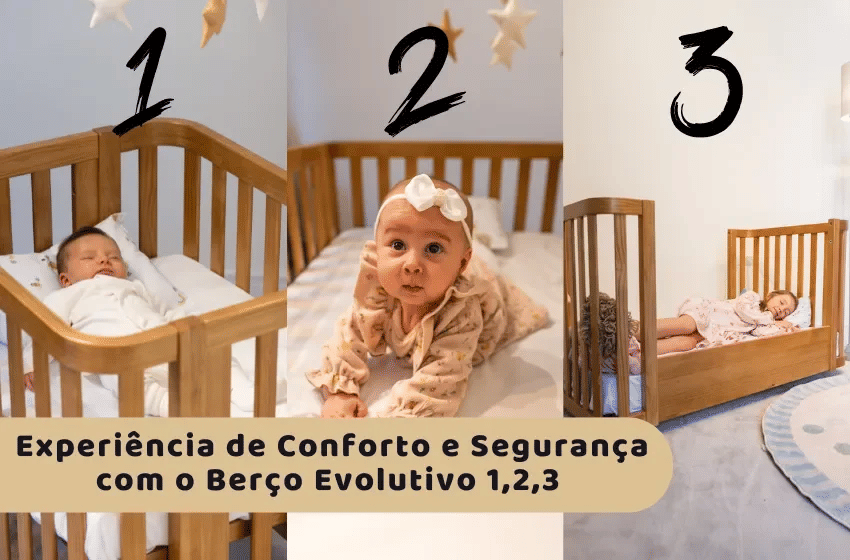 Banner Experiência de Conforto e Segurança com o Berço Evolutivo 1,2,3 da Só Berços