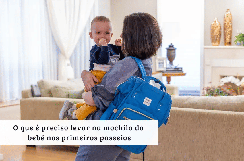 Banner O que é preciso levar na mochila do bebê nos primeiros passeios
