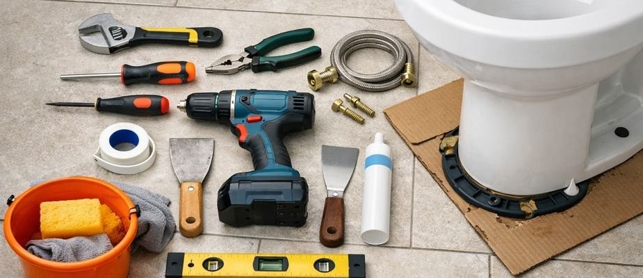 Banner Quais ferramentas são necessárias para instalar um vaso sanitário?
