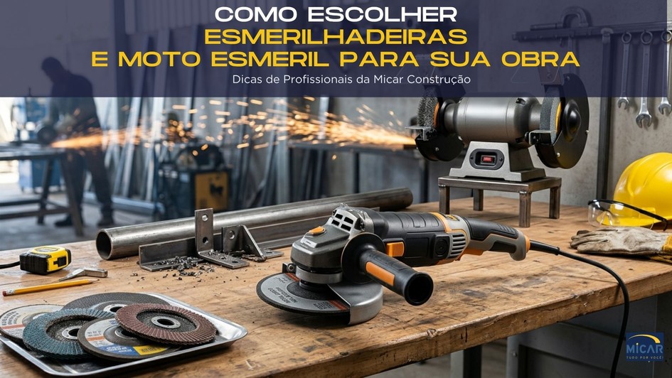 Banner Como Escolher Esmerilhadeiras e Moto Esmeril para Sua Obra