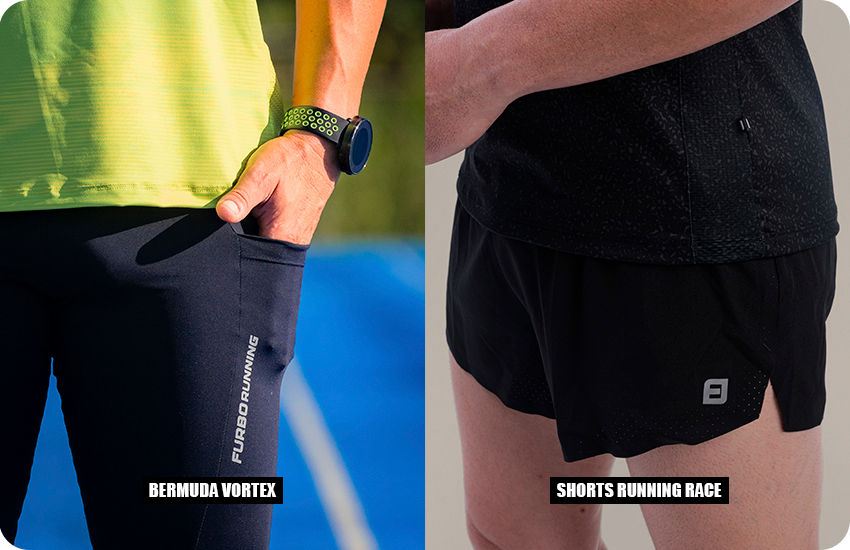 bermudas e shorts de corrida masculinos