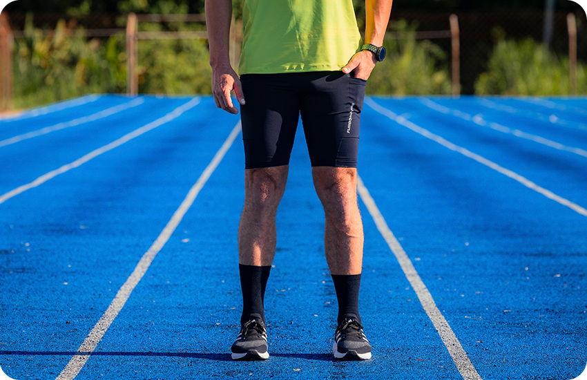 bermuda de compressão masculina