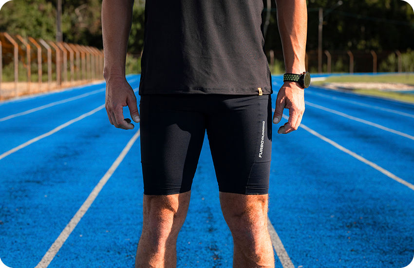 bermuda compressão masculina preta corrida