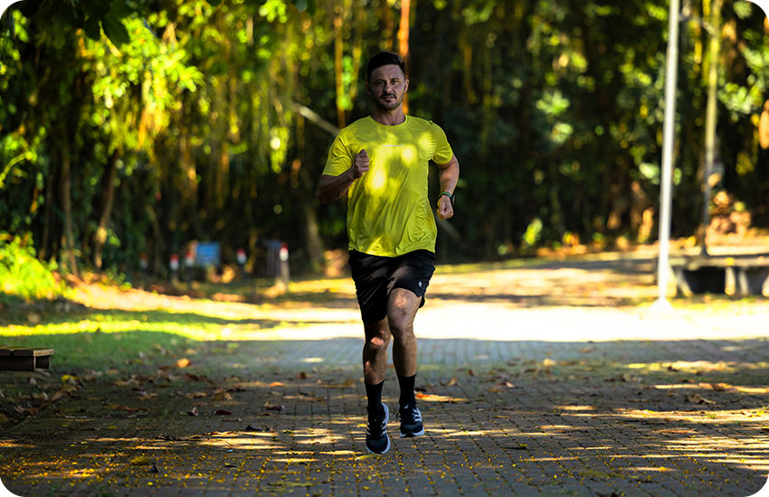 camiseta corrida masculina poliamida 