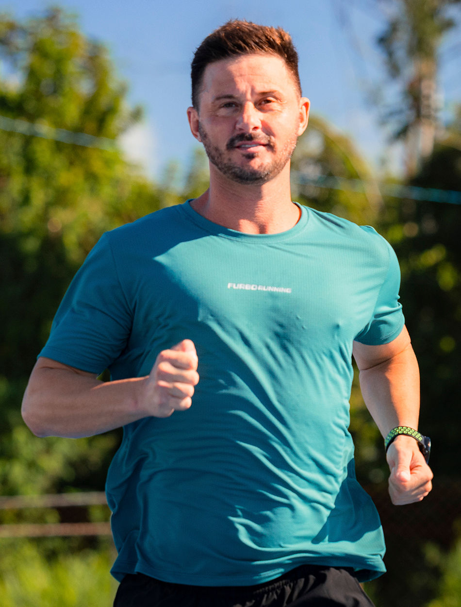 camiseta running masculina poliamida 