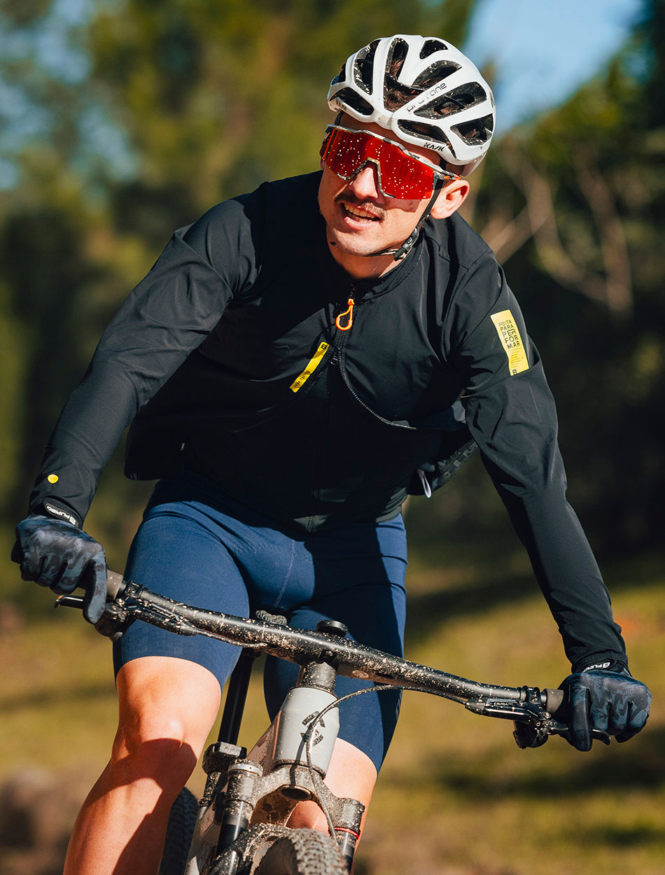 jaqueta ciclismo masculina preta