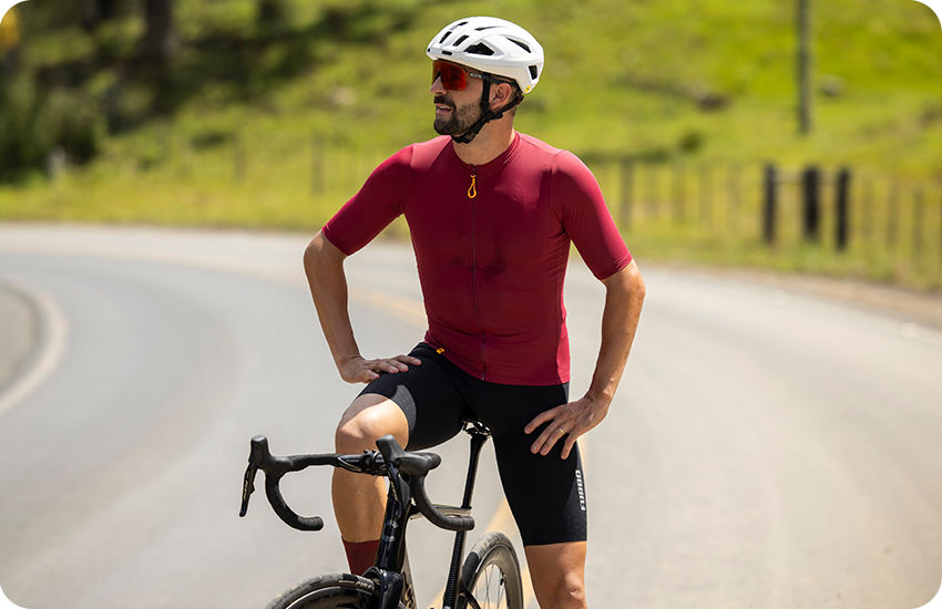 jersey ciclismo masculina vermelha