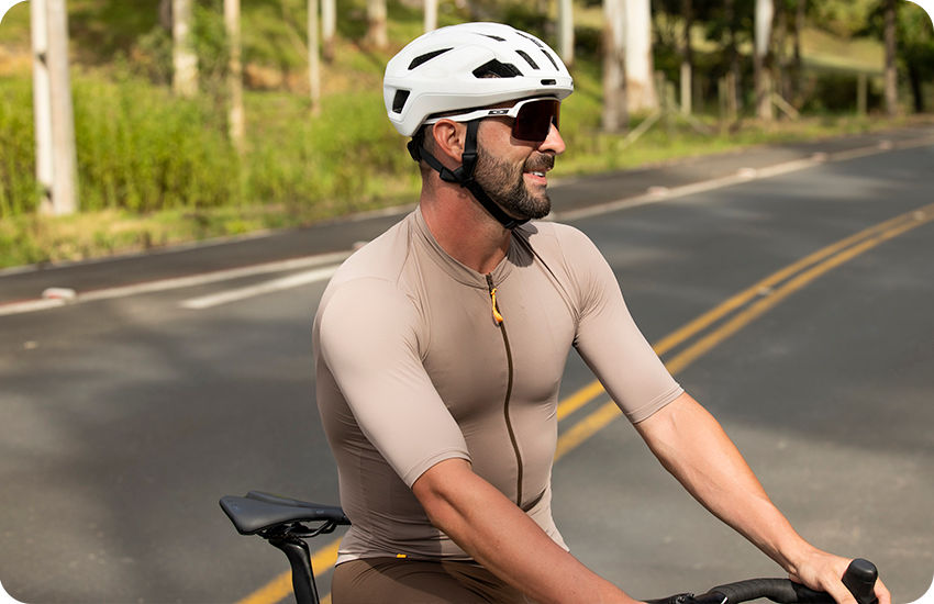 camisa ciclismo masculina marrom