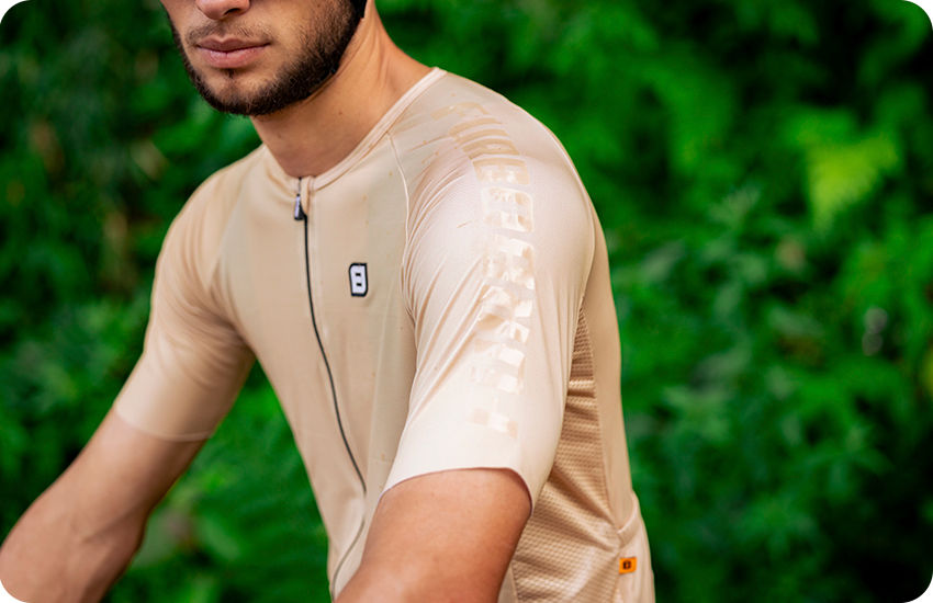 jersey masculina ciclismo bege