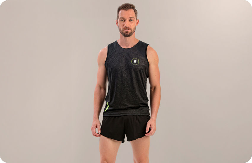 regata de corrida masculina preta
