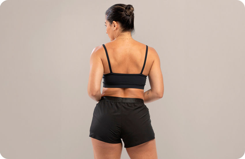 shorts de corrida feminino solto preto 