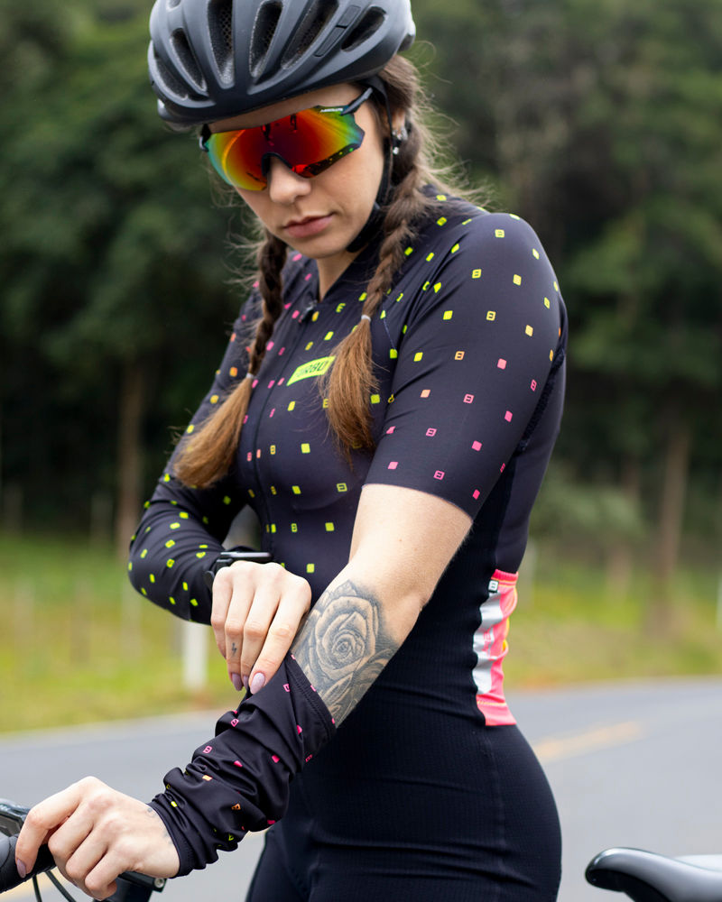 macaquinho ciclismo feminino com manguito