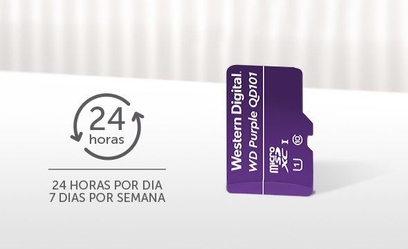 Cartão micro-SD 128 GB - Gravação continua 24h/7 dias por semana
