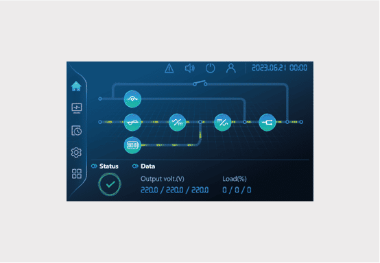 DNB 20KVA-3PH-220V-TF-RT-BE - Display touch screen de 4,3"