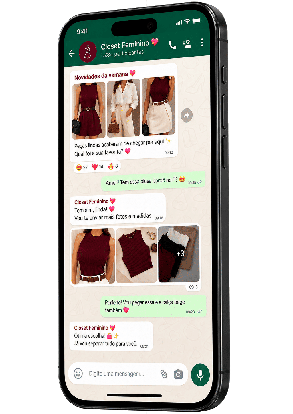 Celular exibindo o aplicativo Strass Moda