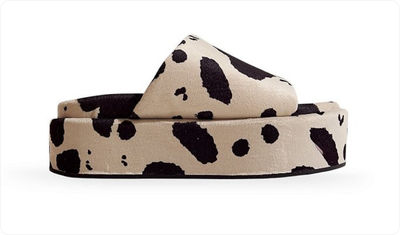 Tamanco Feminino Plataforma Fifi Cow Print