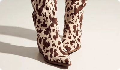 Bota Feminina Country Cano Longo Jordana Bege Marrom