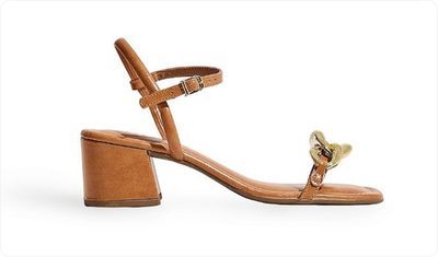 Sandália Feminina Salto Baixo Soraia Camel