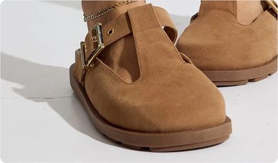 Detalhes Clog West Bege