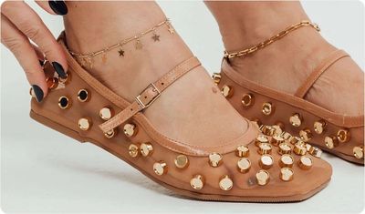 Detalhes Sapatilha Blair Caramelo